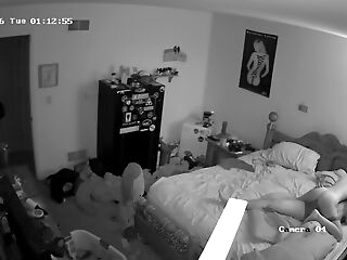 hot couple ravaging in bedroom hacking cam